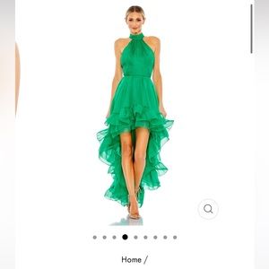 Ruffle Tiered High-Low Mac Duggal Wedding Guest Dress